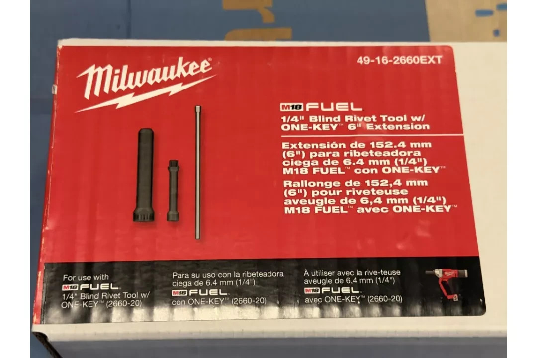 Milwaukee 49-16-2660EXT M18 FUEL 1/4" Blind Rivet Tool 6" Extension NEW