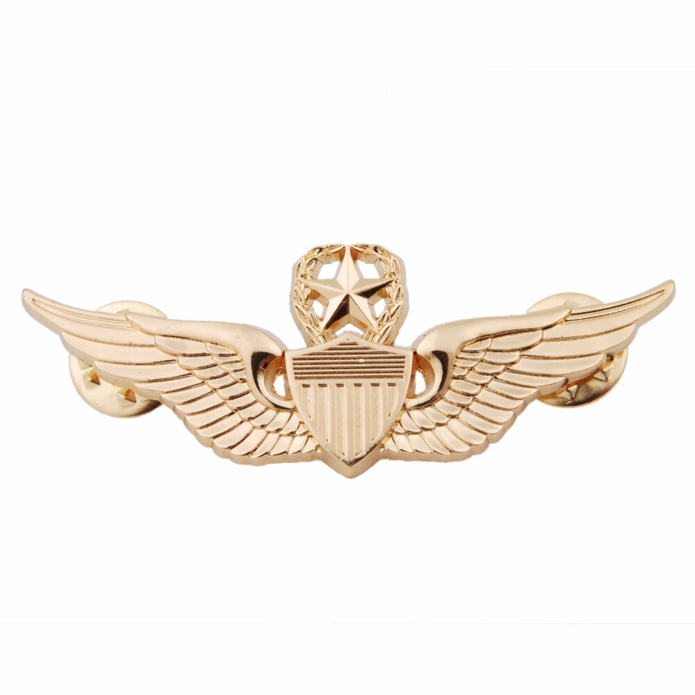 USAF WINGS MILITARY COMMAND PILOT METAL WINGS METAL BADGE PIN -chho981