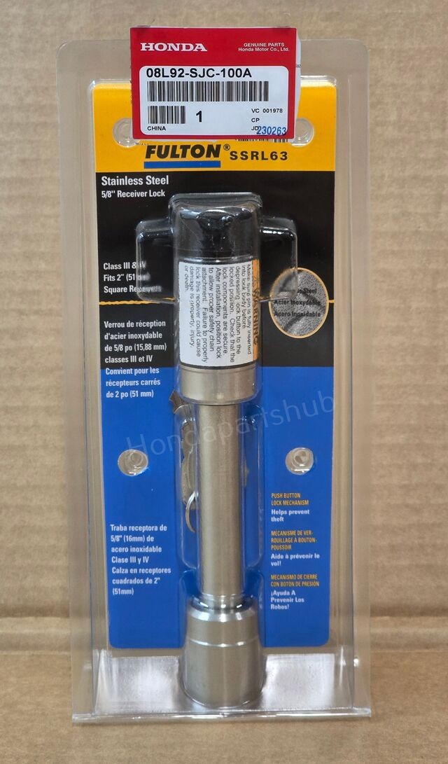 Genuine Honda Trailer Hitch Pin Lock 08L92-SJC-100A