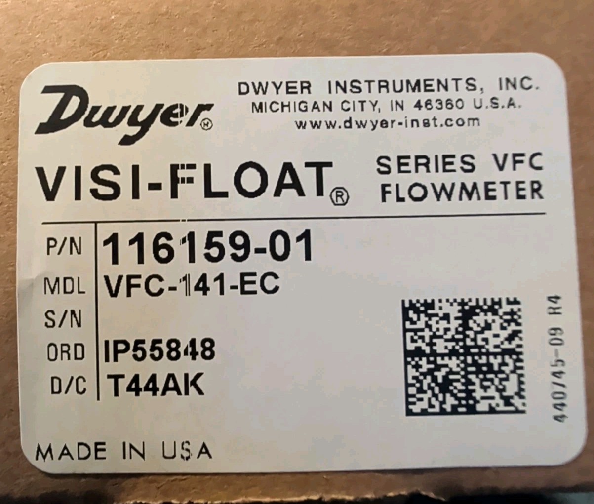 DWYER VFC-141-EC Flow Meter *BRAND NEW*