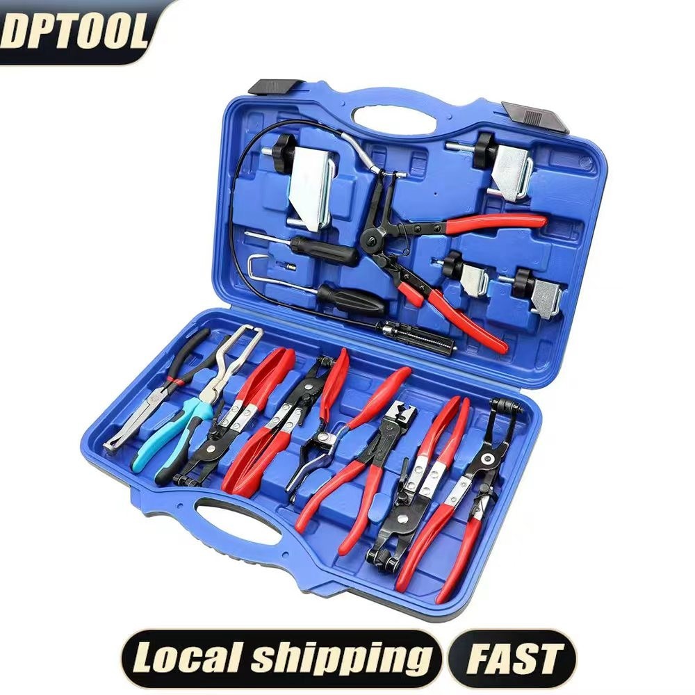 Hose Clamp Pliers Set 15pcs Hose Clamp Removal and Installation Tool Kit for