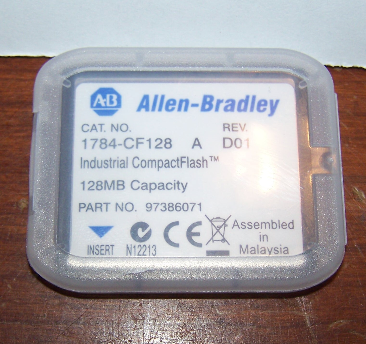 Allen Bradley 1784-CF128 Series A Compact Flash Card 128MB Capacity Rev D01