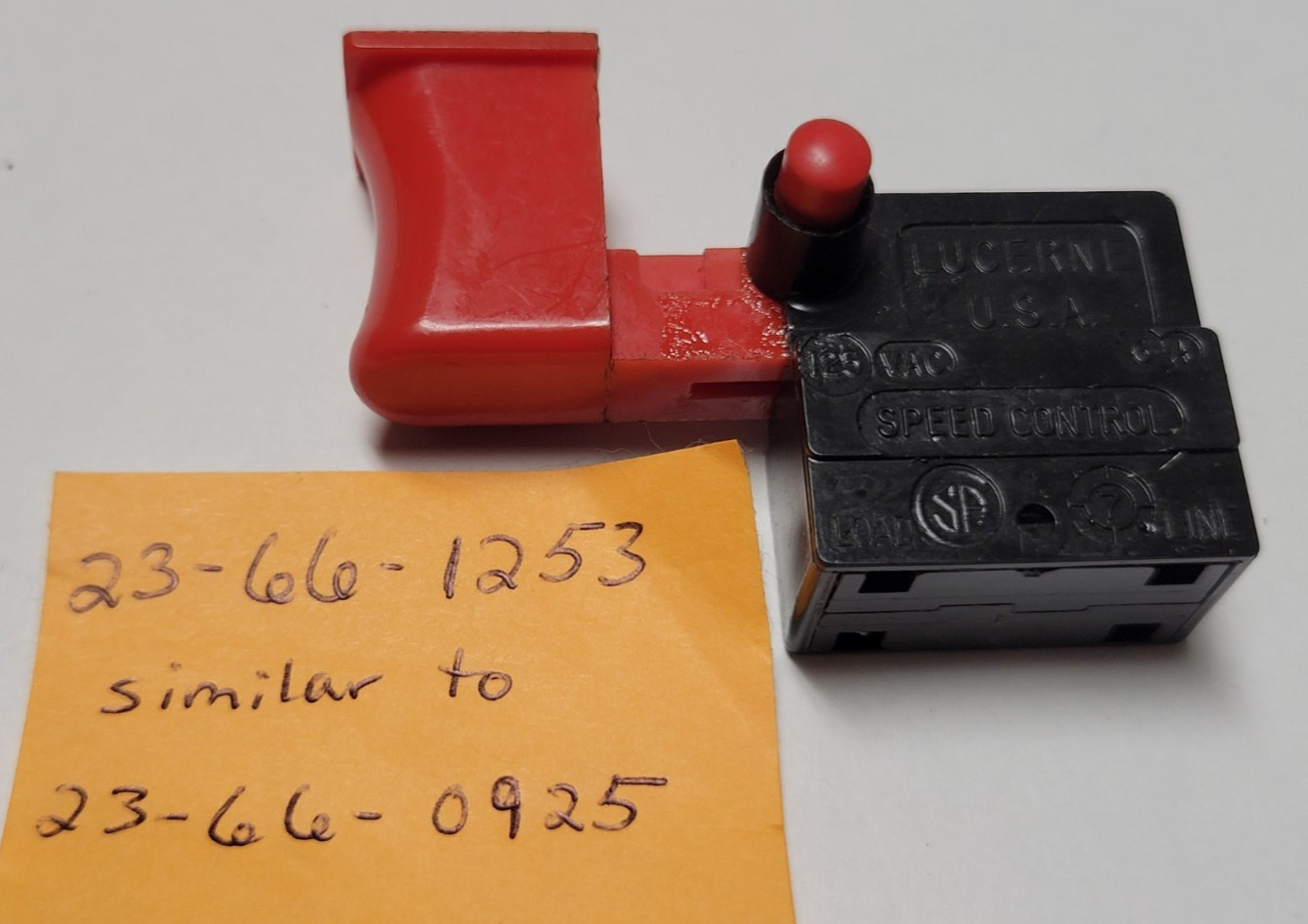 Milwaukee 23 66 1253 OEM Switch Similar to 23 66 0925 New Old Stock