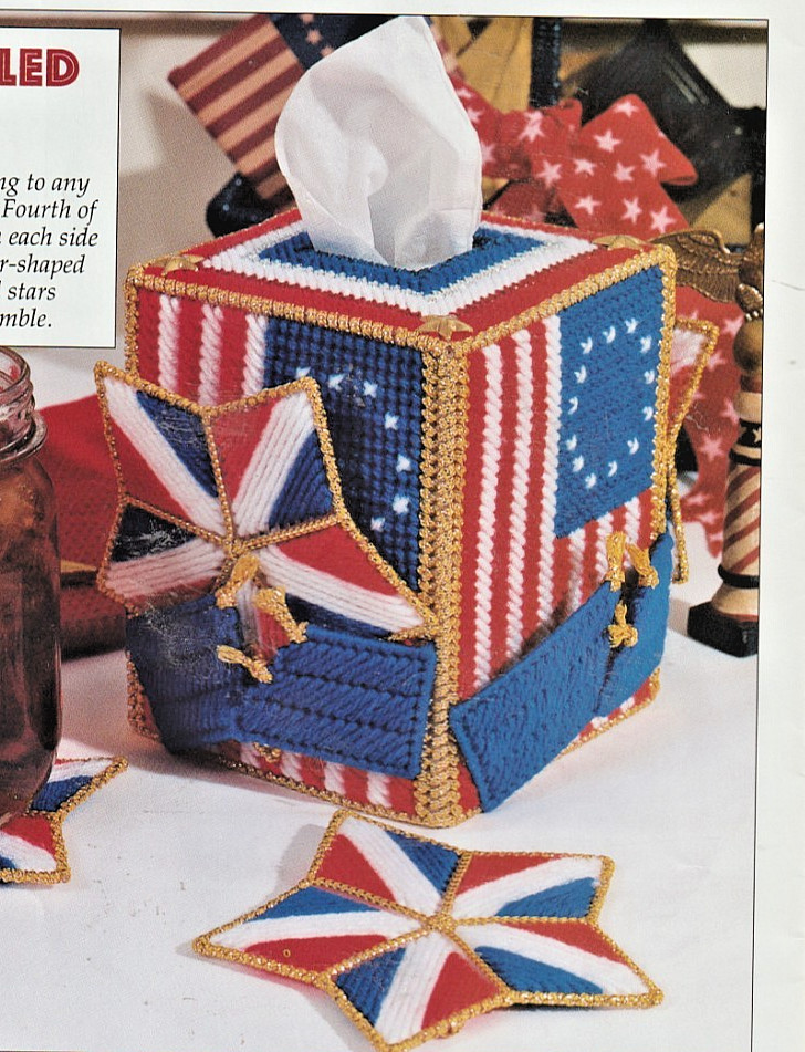 Star Spangled Salute - Palm Beach- PLASTIC CANVAS PATTERN Removed from Magazine