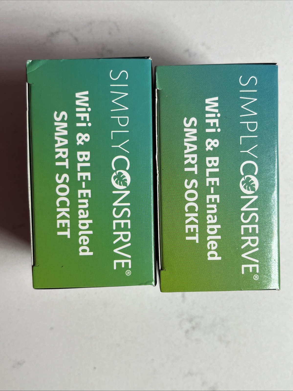 NEW 2 Pack Simply Conserve WiFi & BLE Enabled Smart Socket For Alexa & Google