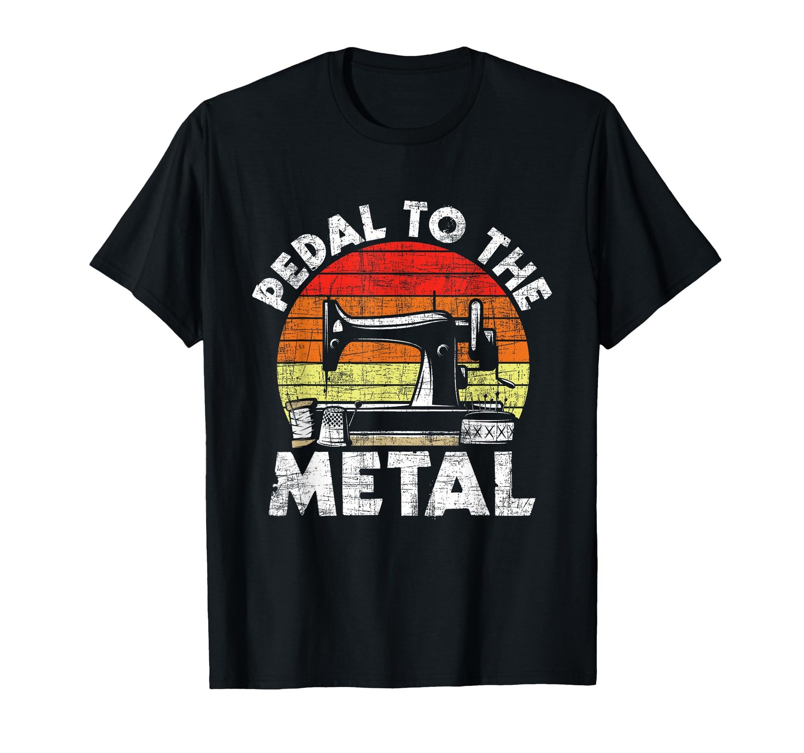 Pedal to The Metal - Sewing Machine Quilting T-Shirt Small, Black
