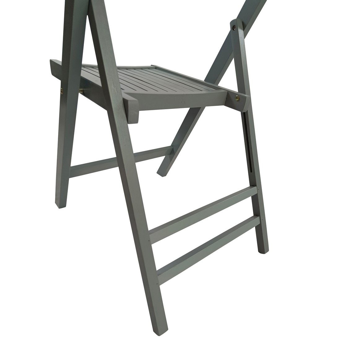 Set of 4 Folding Chair Event Chair Furniture Slatted Wood Gray