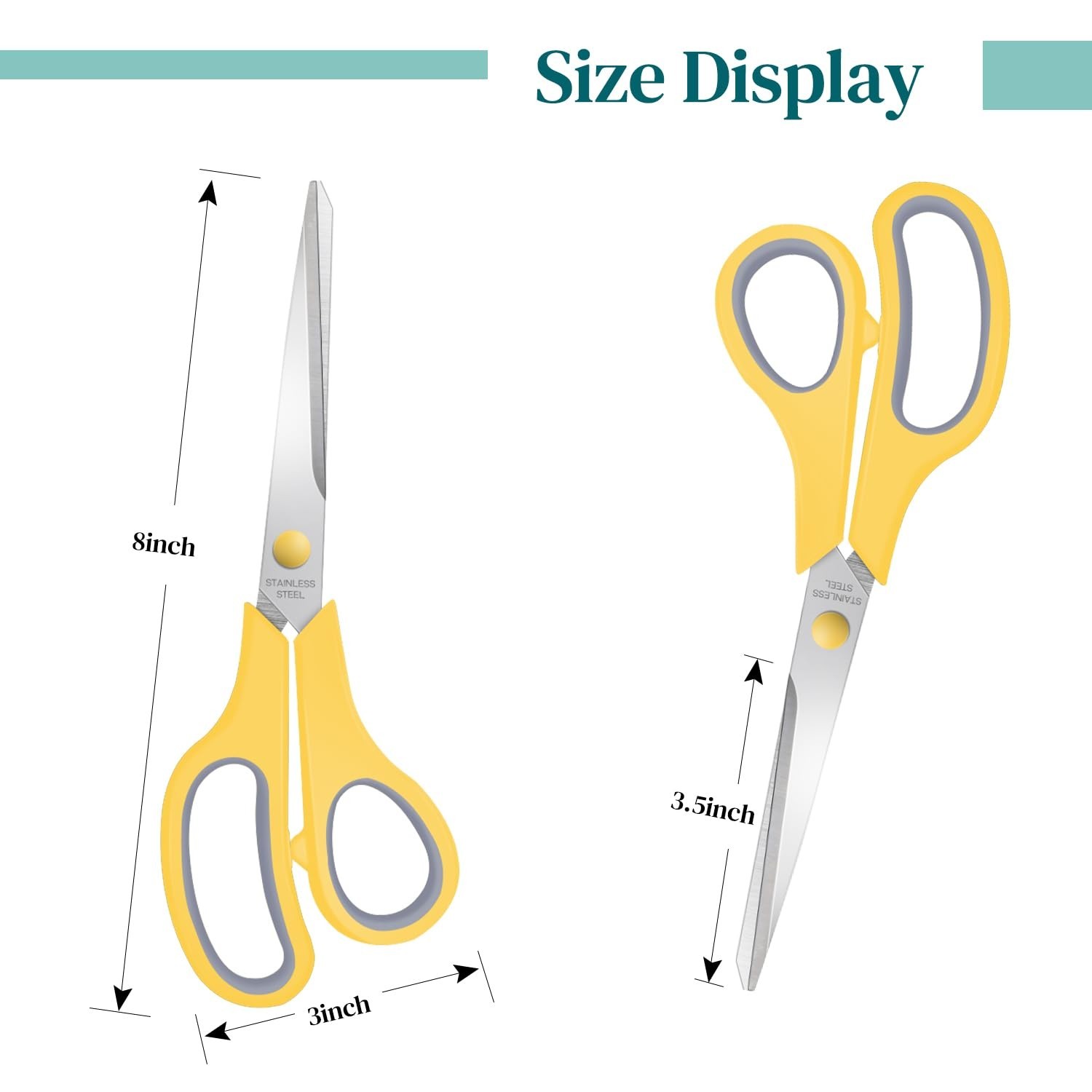 9 Packs 8" Sewing Craft Scissors Bulk,Multipurpose Heavy Duty Sharp Paper Sci...