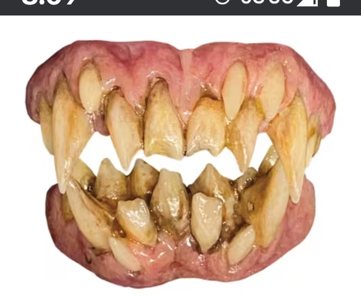 Bitemares Horror Teeth Halloween Demon Plastic Teeth Costume Accessory