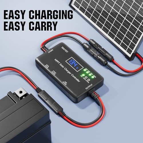Solar Charge Controller 12V 10A - MPPT - Solar Panel Charge Controller 10A MPPT