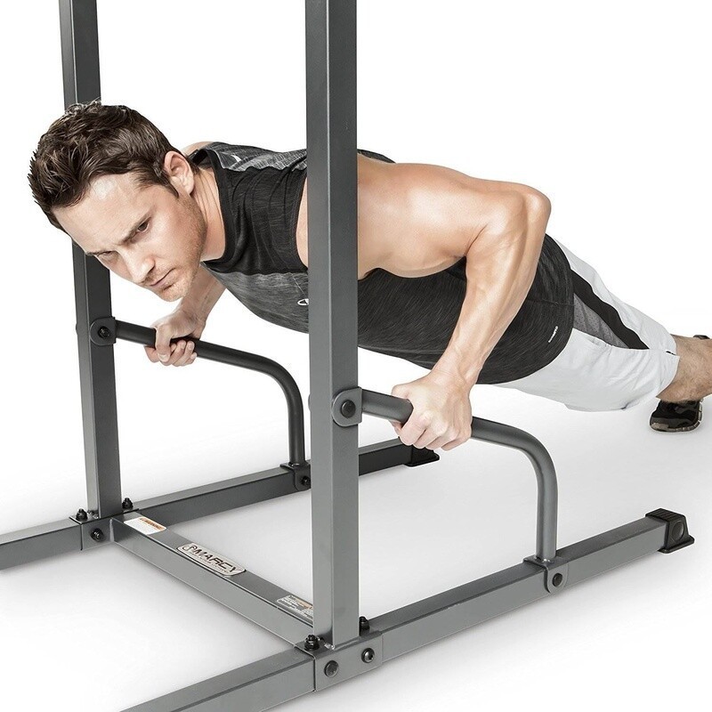 Power Tower Upper Body Core Back Workout Vertical Knee Raise Dip Pull Up New