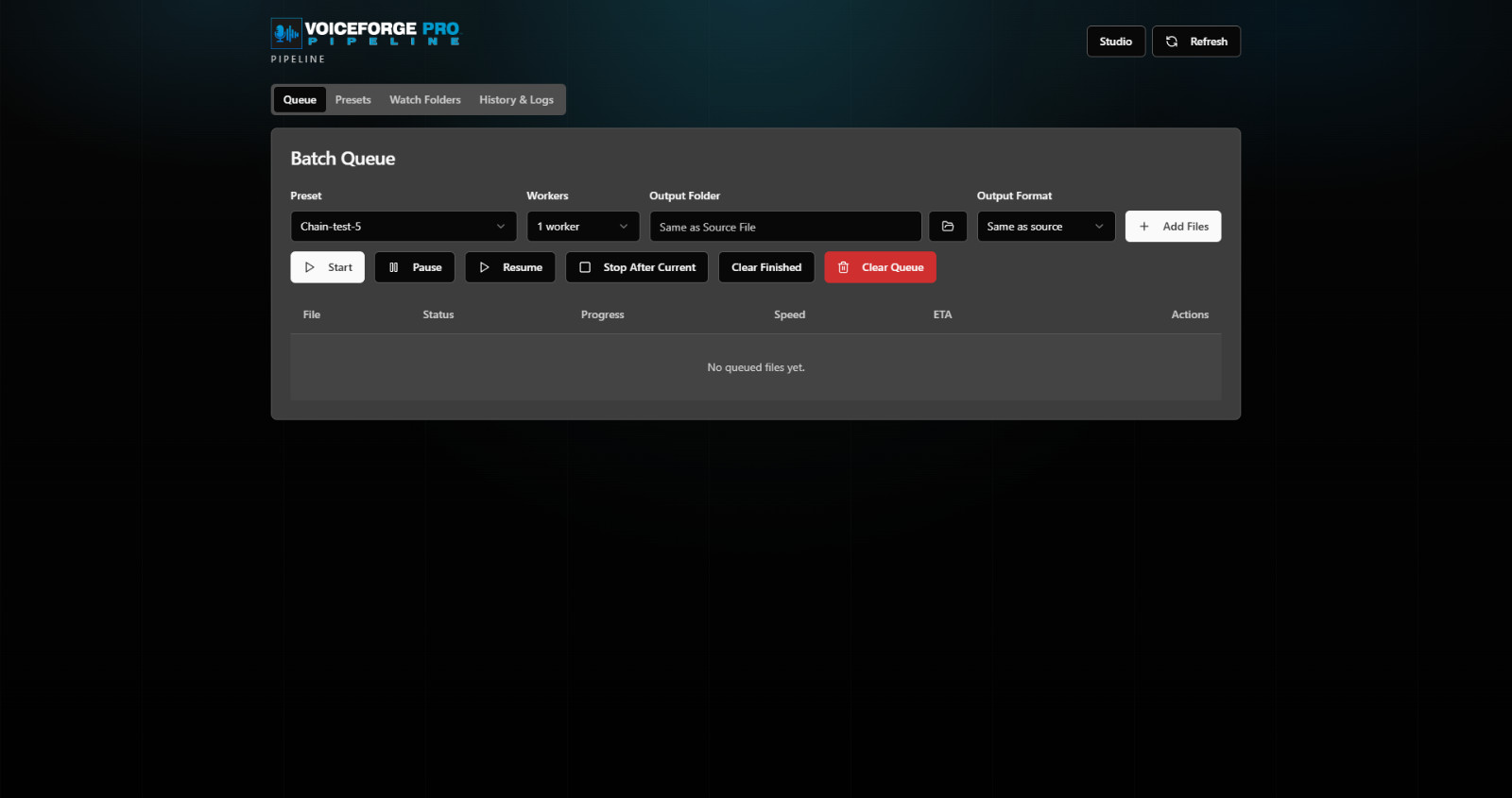 VoiceForge PRO Pipeline High-End Podcaster Processing + Batch Audio Rendering
