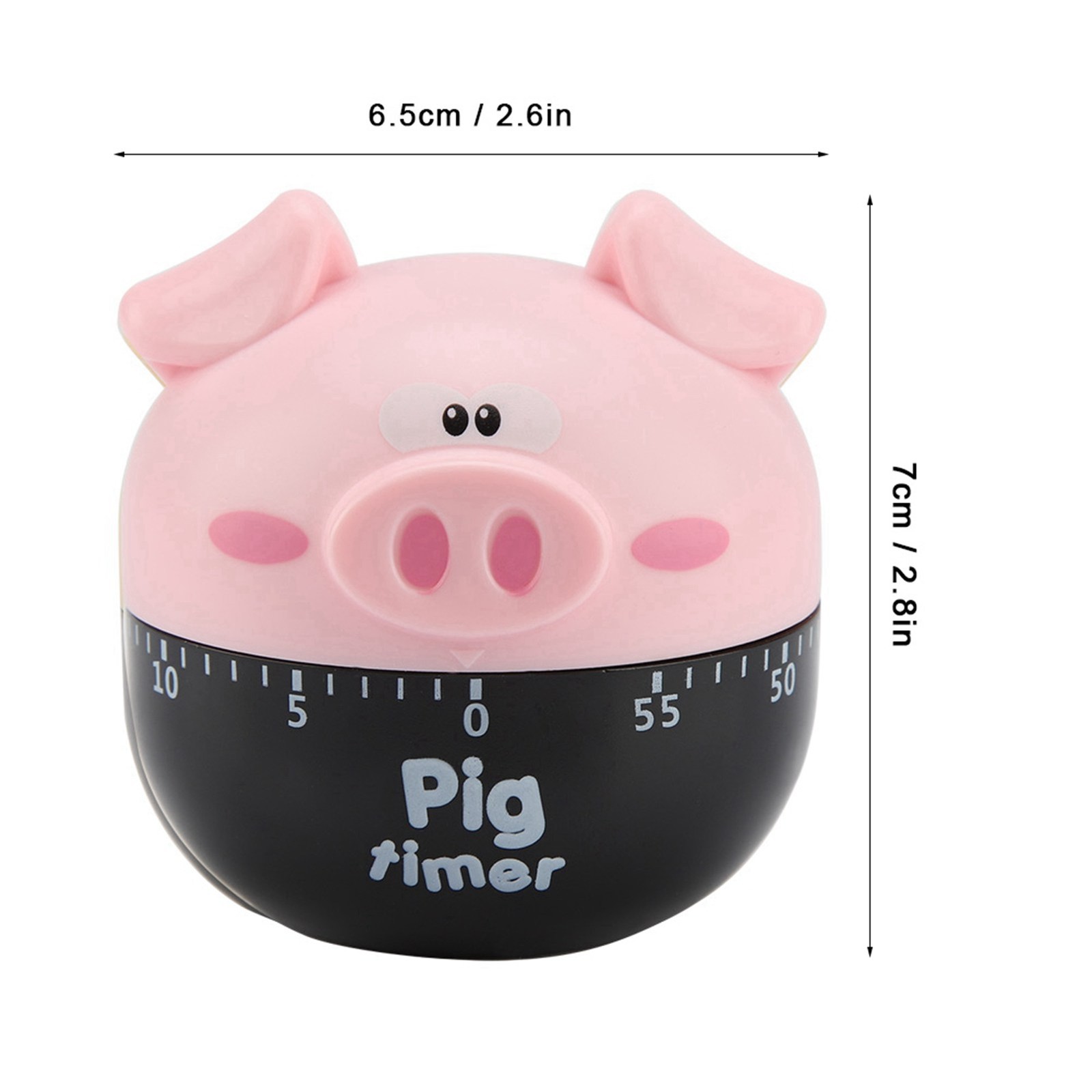 Cartoon Pig Kitchen Timer Mechanical Timers Counters For Cooking Timing Tool V5e
