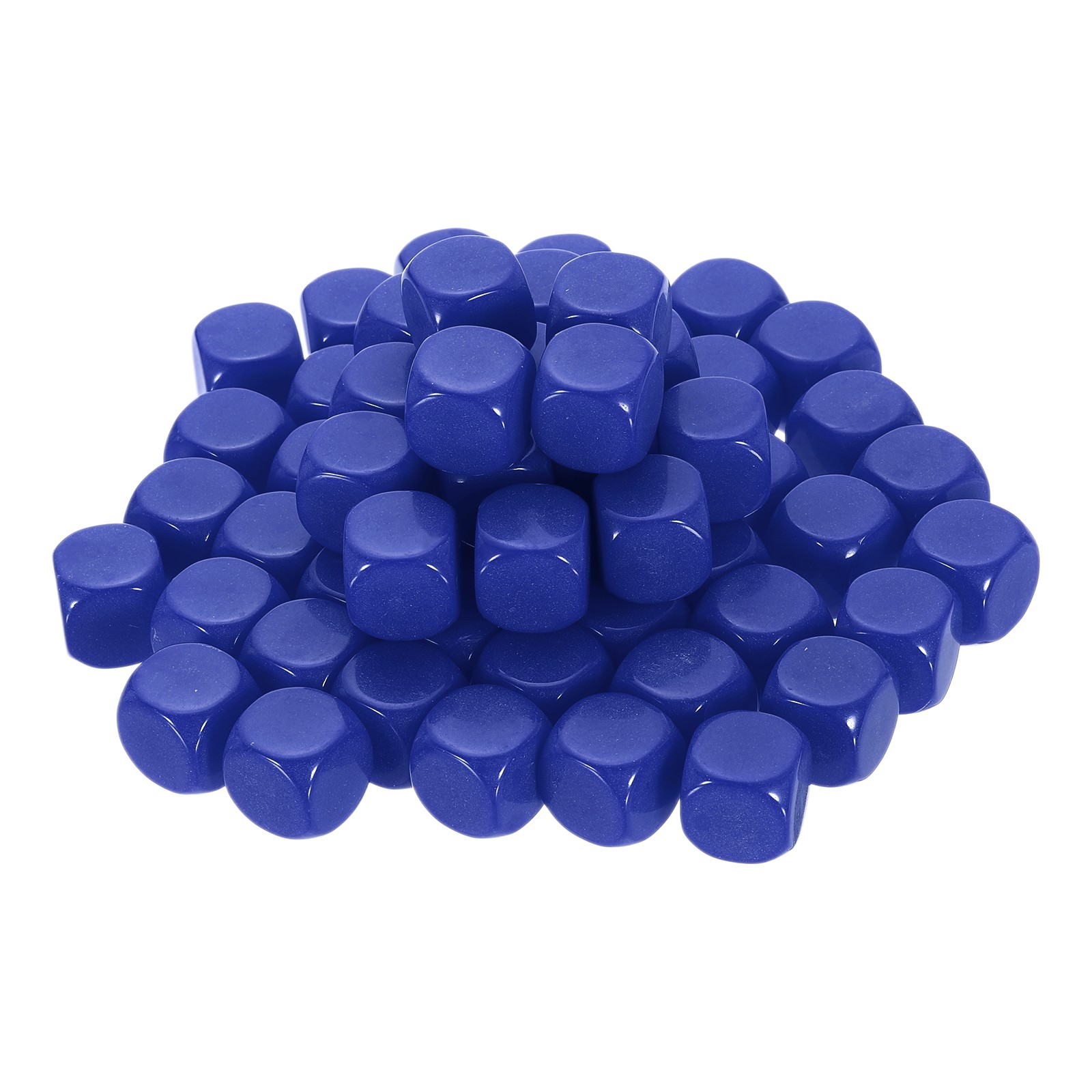 60Pcs Rounded Blank Six Sided Dice 16mm/0.6inch Acrylic Dice, Blue