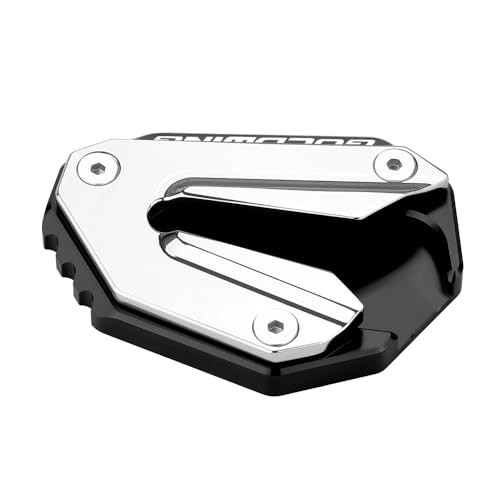 Motorcycle Chrome Kickstand Plate Side Stand Extender Compatible With black