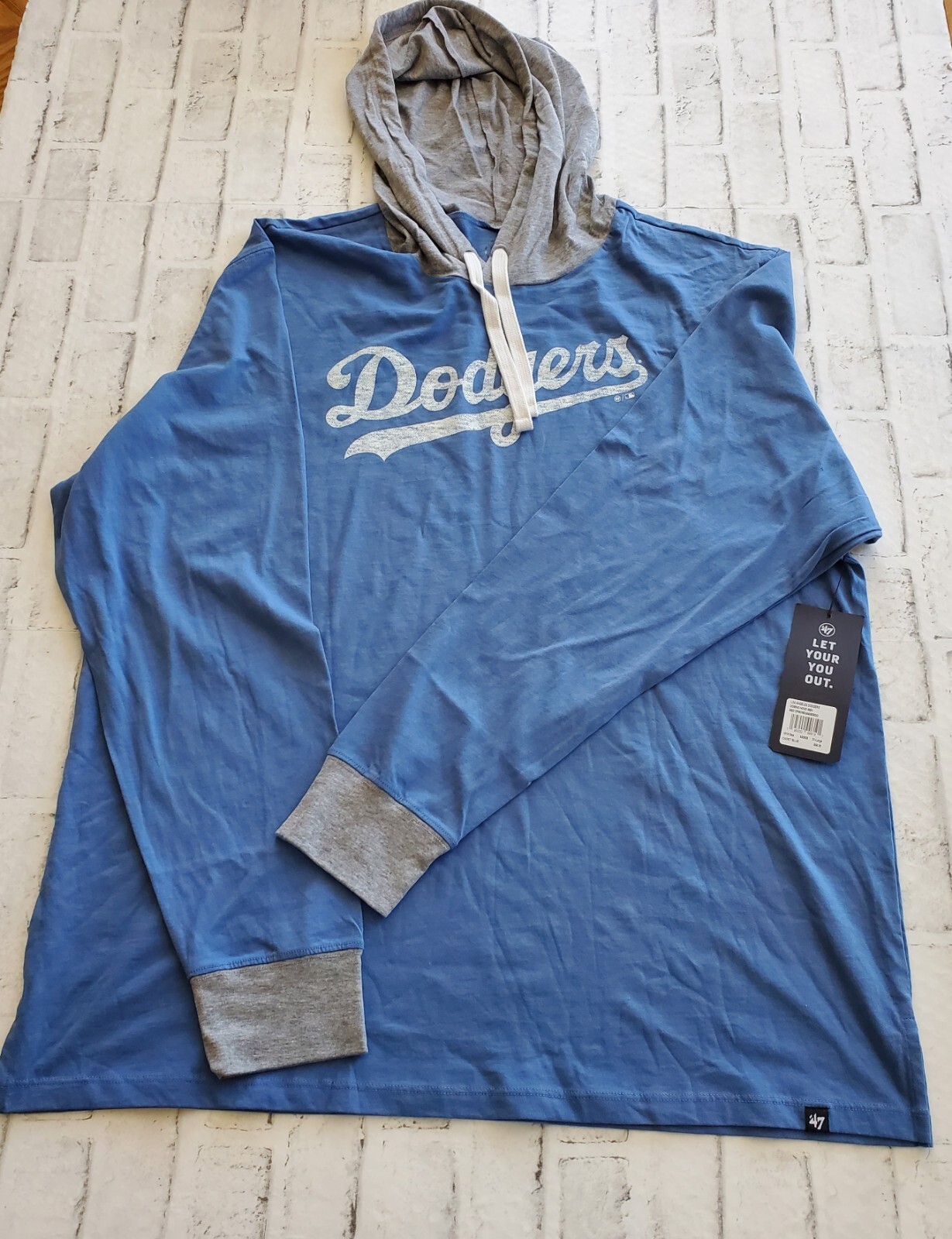 Men's size 2XL '47 Los Angeles Dodgers lightweight hoodie-NWT