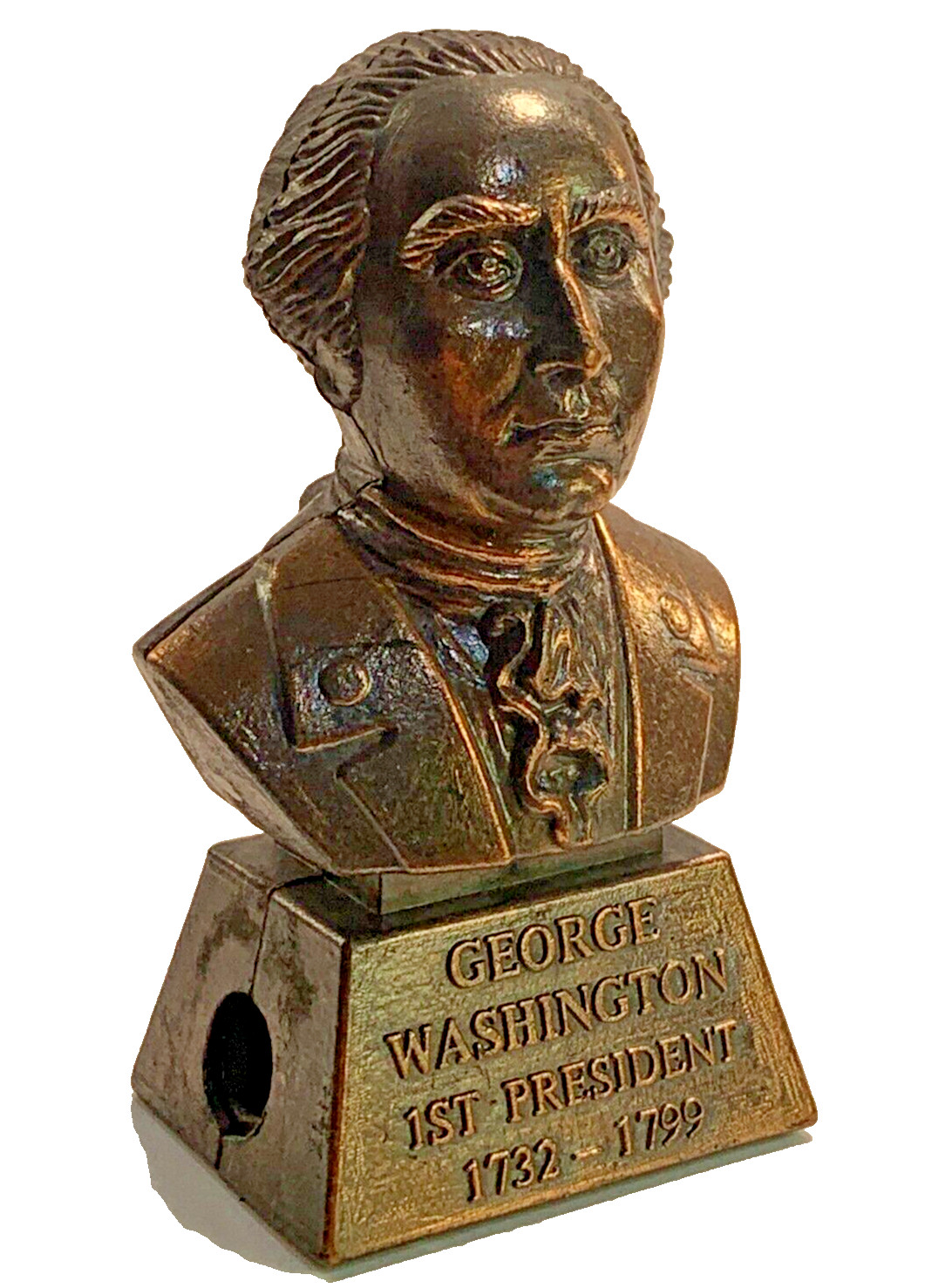 Vintage Die-Cast Pencil Sharpener George Washington President Bust PSC2