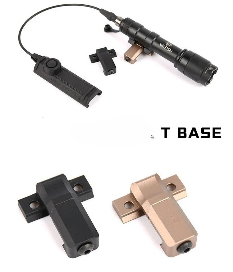 Tactical 20mm Rail Picatinny Offset Mount Base for M300 M600 Scout Flashlight