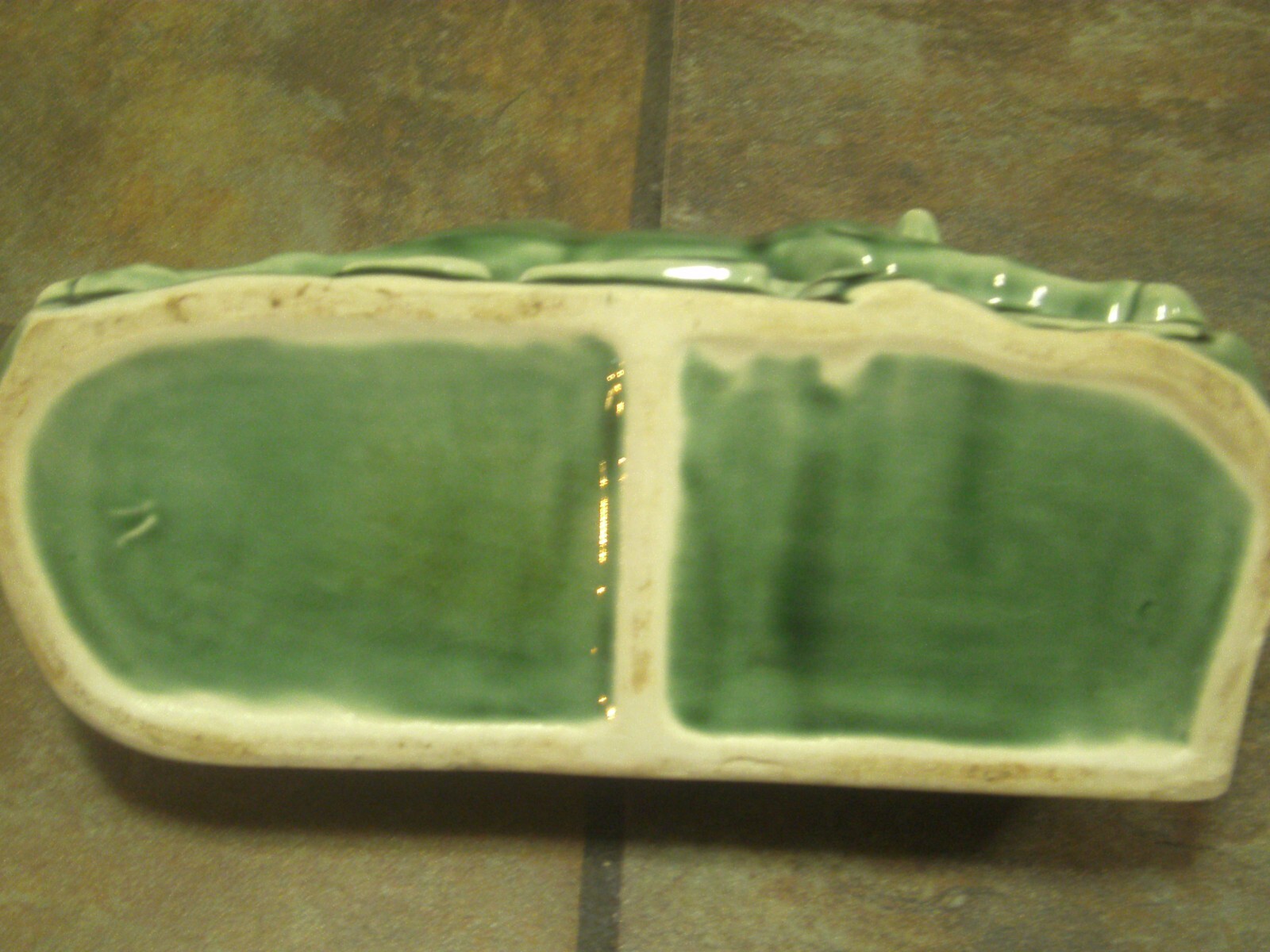 PHIL MAR ~ LEAPING DEER ~ DOUBLE PLANTER ~ LIGHT GREEN ~ NO LAMP ~ EUC