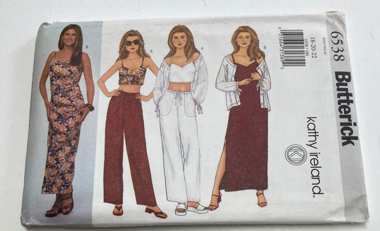 Butterick 6538 Size 18-22 Jacket Top Dress Pants Kathy Ireland Uncut