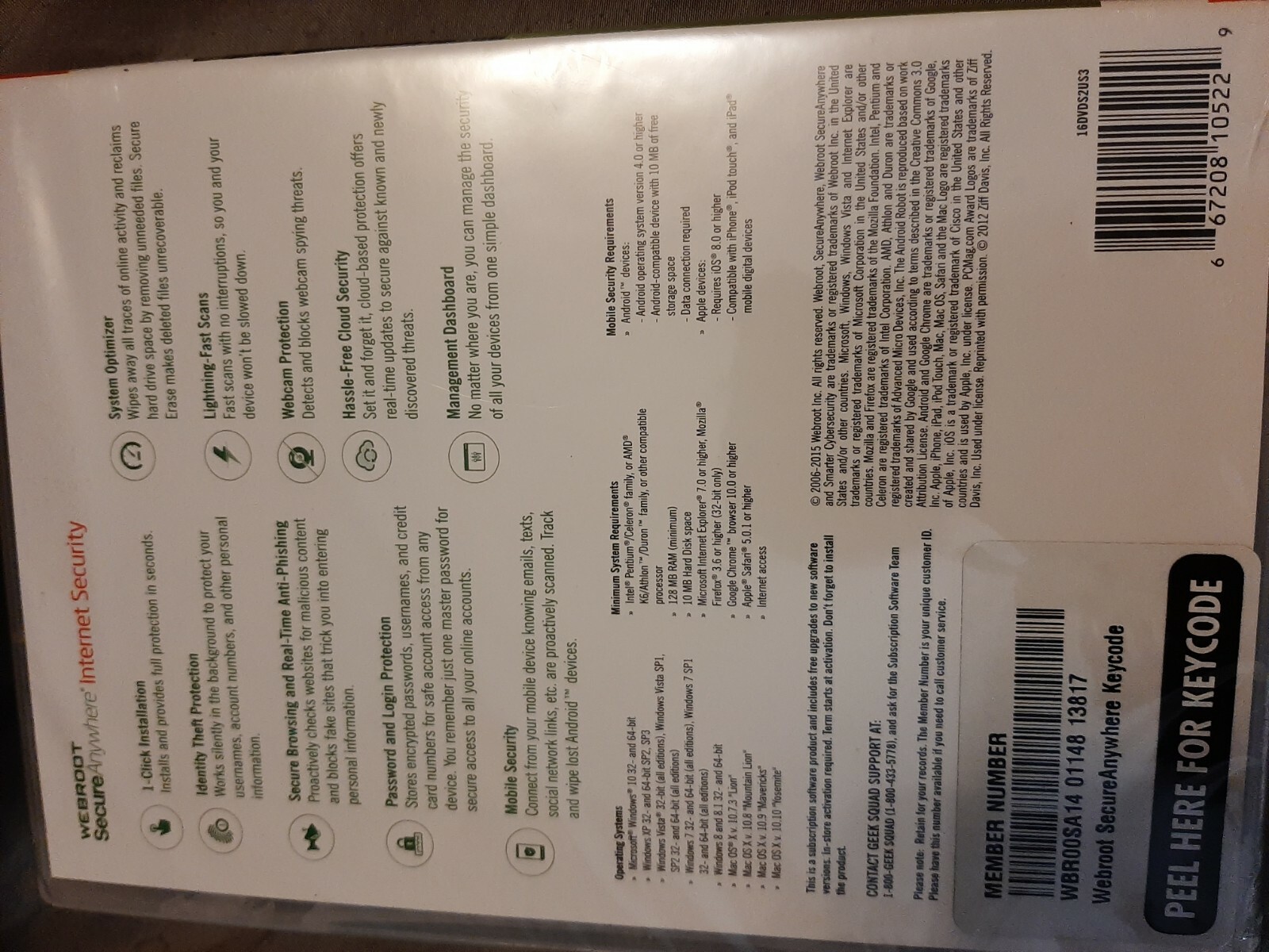 Webroot SecureAnywhere Internet Security Software for Windows & Mac BRAND NEW