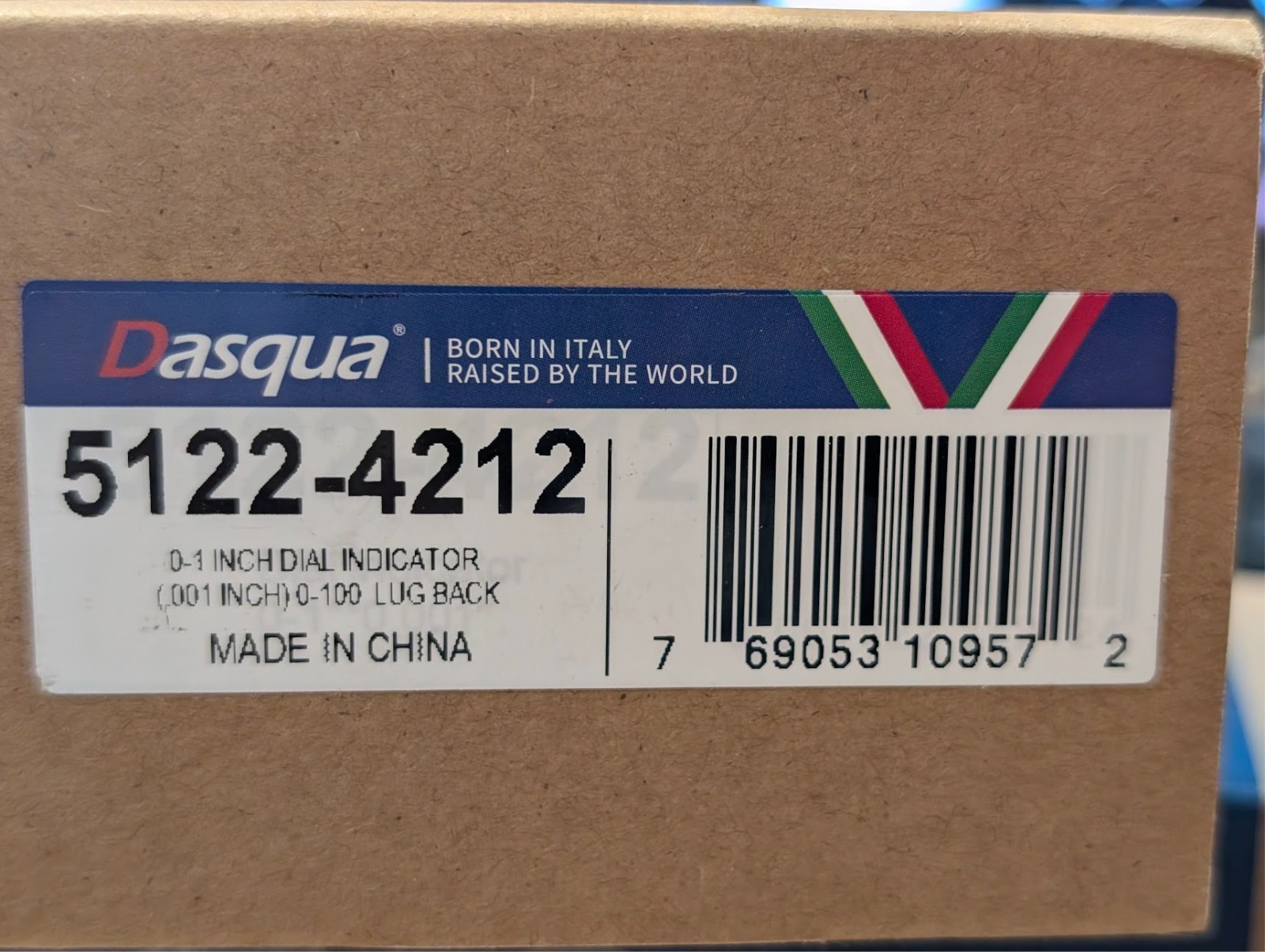 DASQUA 0-1" LUG BACK LARGE MEASURING RANGE DIAL INDICATOR (5122-4212)