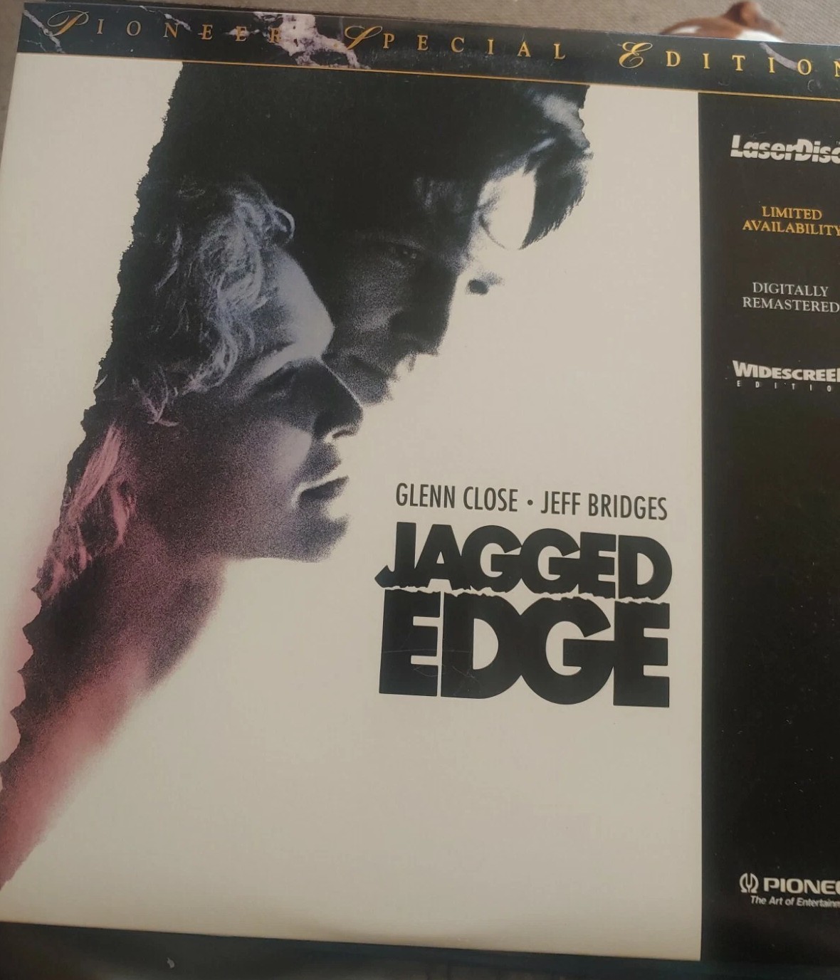 Jagged Edge Laserdisc Glenn Close Jeff Bridges Very Good Condition