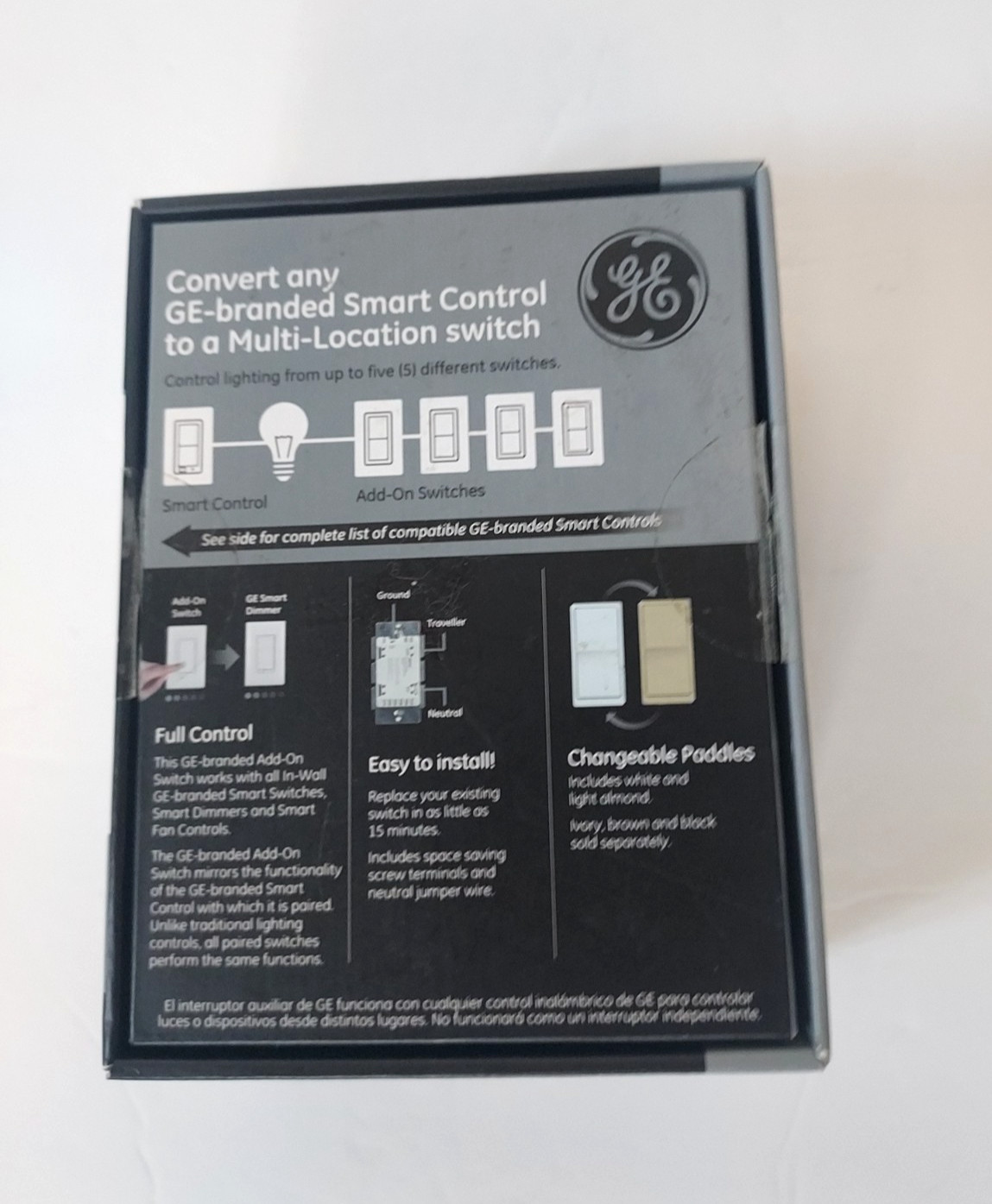 General Electric 12723 In-Wall Lighting Controller - White -New, Opened box