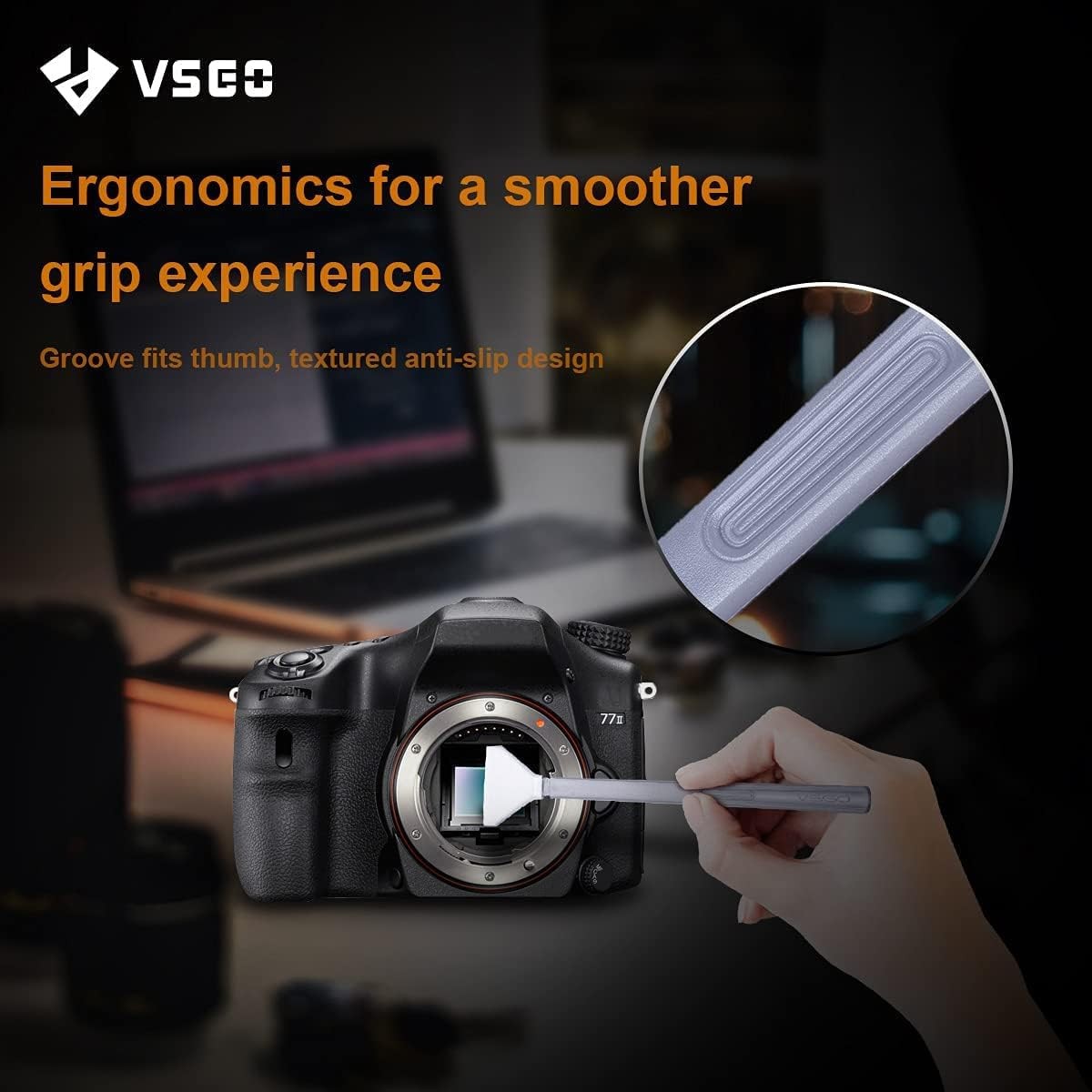 VSGO VS-S03E Full Frame Sensor Cleaning Kit, 12pcs Swabs & 10ml...