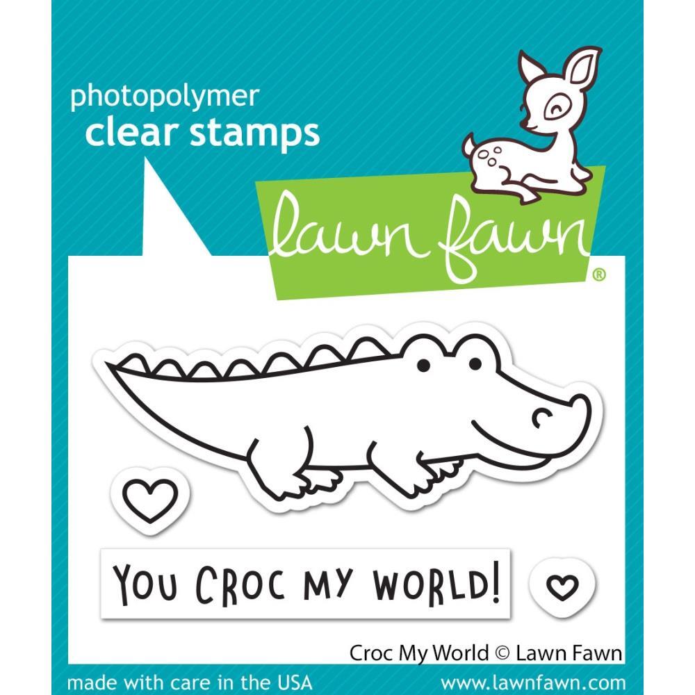 Lawn Fawn - Clear Stamps 3"X2" - Croc My World (LF2724)