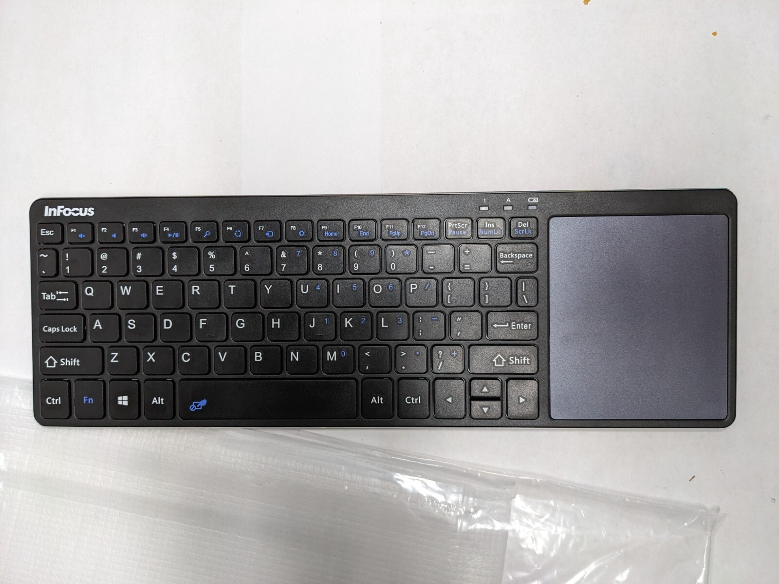 InFocus Model 1P wireless keyboard with Touchpad