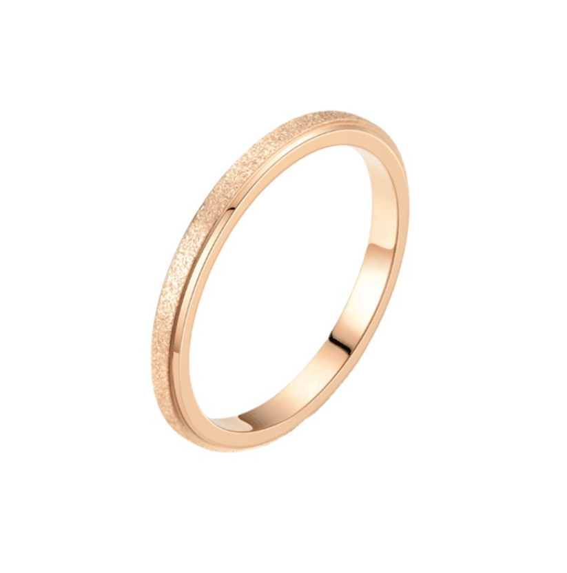 2mm Silver Gold Plated Stainless Steel Stackable Stardust Ring Band SZ 3-10