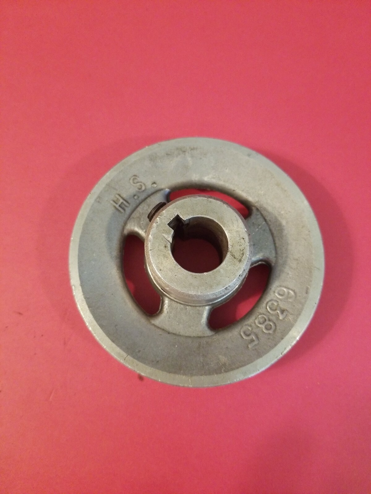ALUMINUM H.S.6385 3 5/8" DIAMETER 3/4" SHAFT PULLEY, USED -FREE SHIPPING-