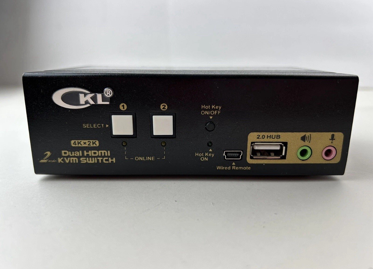 CKL HDMI KVM 2 Port 4K 30Hz Dual Monitor Extended Display (CKL-922HUA) No Cables
