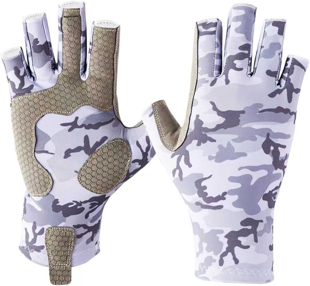 Anti-Slip Silicone Fishing Gloves for Men & Women - UV Sun