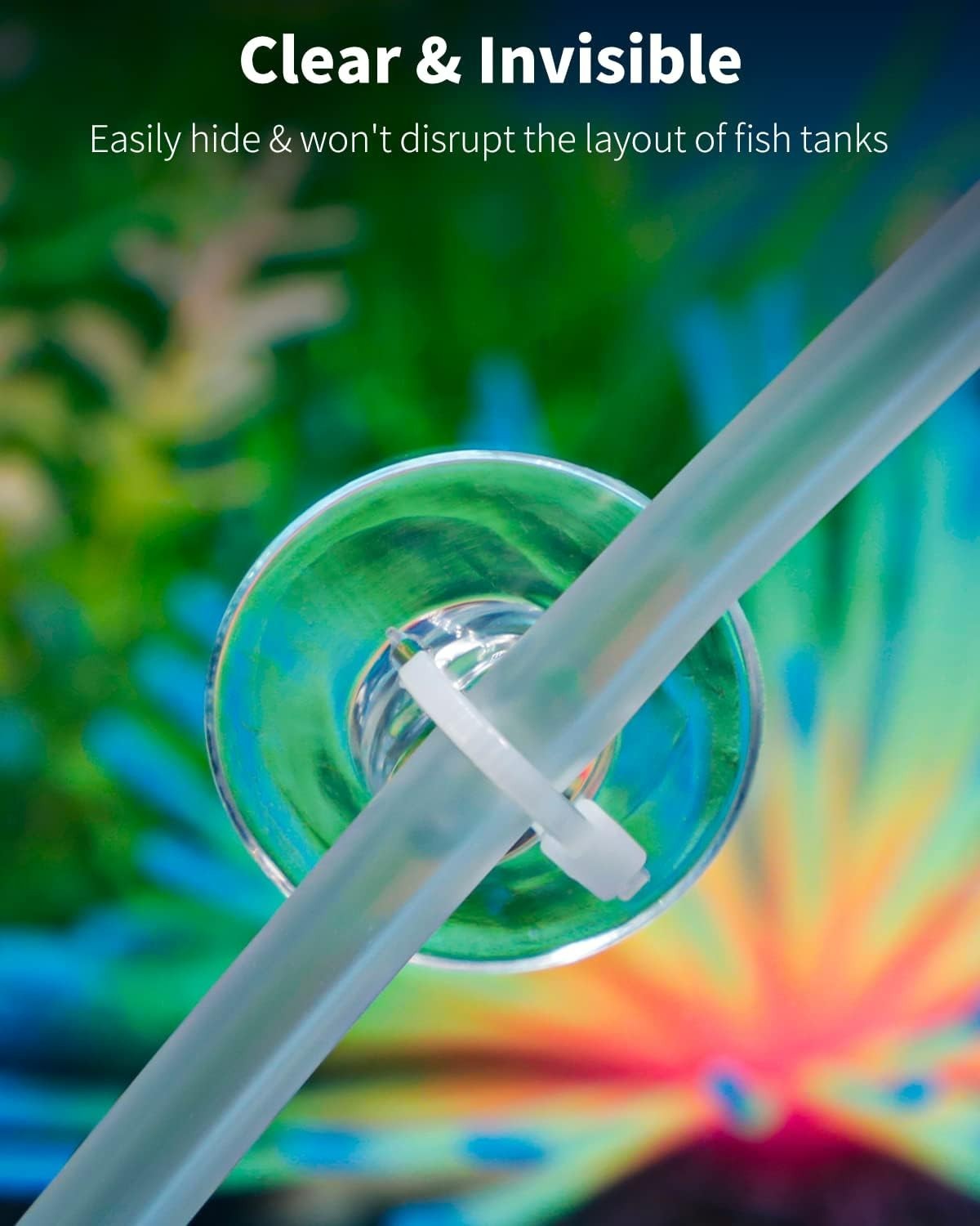20 Pack Aquarium Suction Cups and 40 Pieces Adjustable Zip Ties Cables Set Fi...