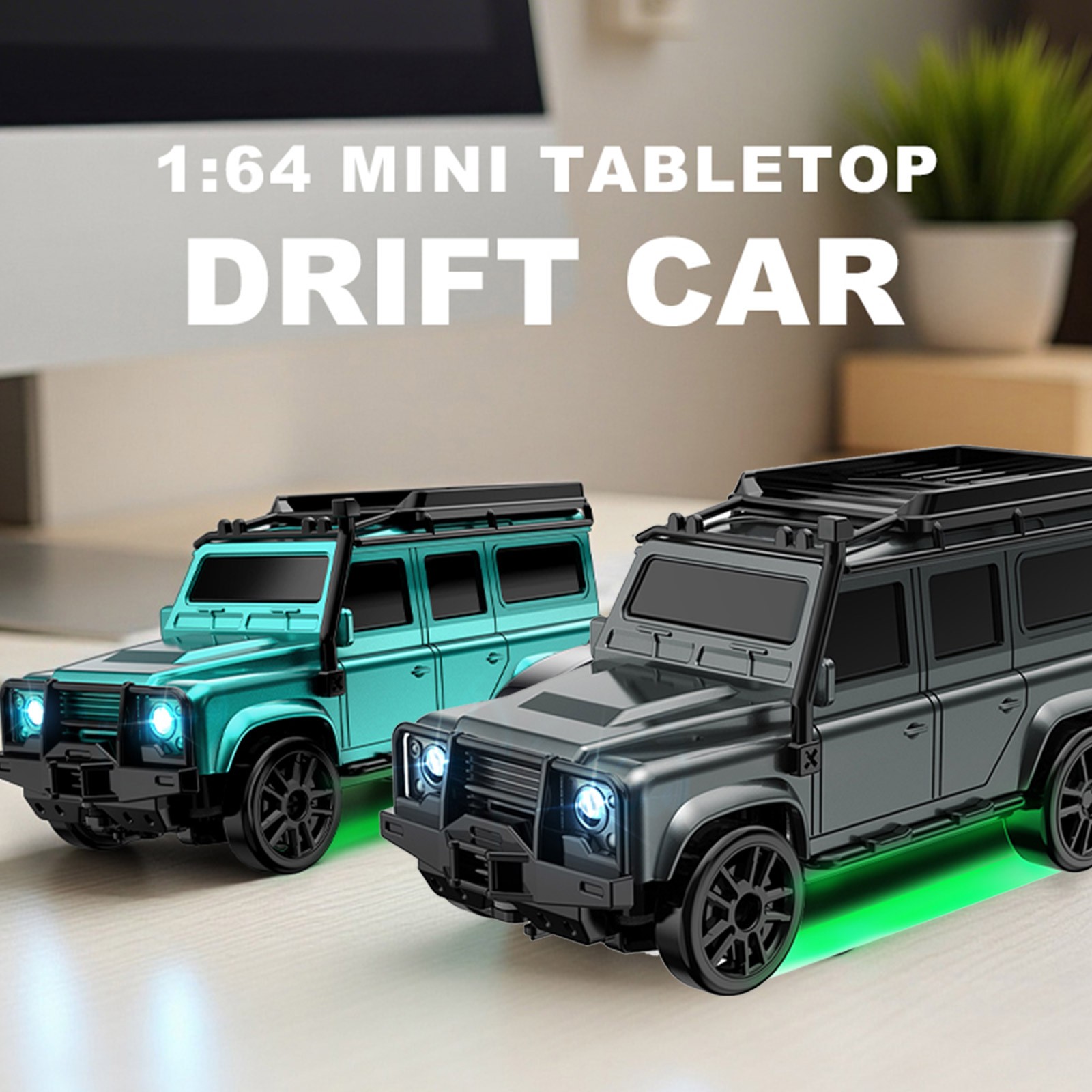 RC Drift Car KF20 Mini Desktop 1:64 Racing Car 4WD 2.4G Remote Controller Toys