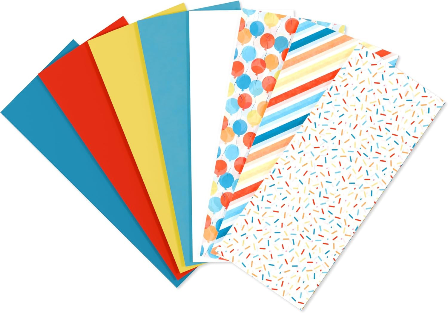 125 Sheet 20 in. x 20 in. Bulk Multicolor and Patterned Birthday Tissue Paper fo