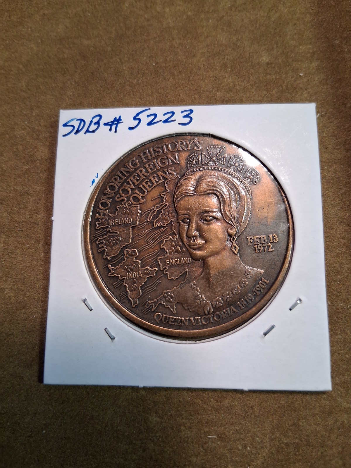 1972 Venus Antique Bronze Doubloon