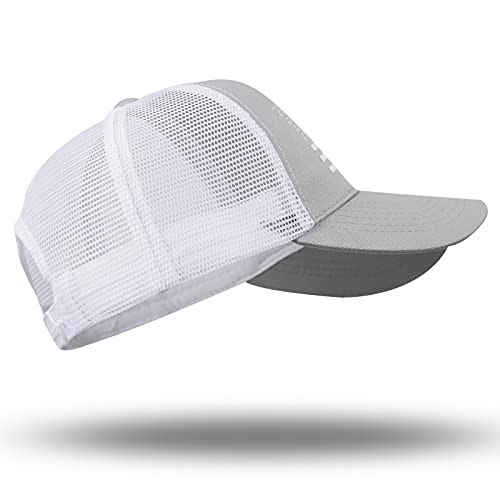 American Flag Trucker Hat - Snapback Hat, Baseball Cap for One Size Gray/White