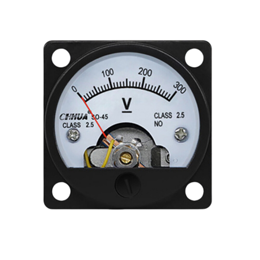 DC 0- 300V Analog Voltmeter Analogue Voltage Panel Meter SO45 Directly Connect L