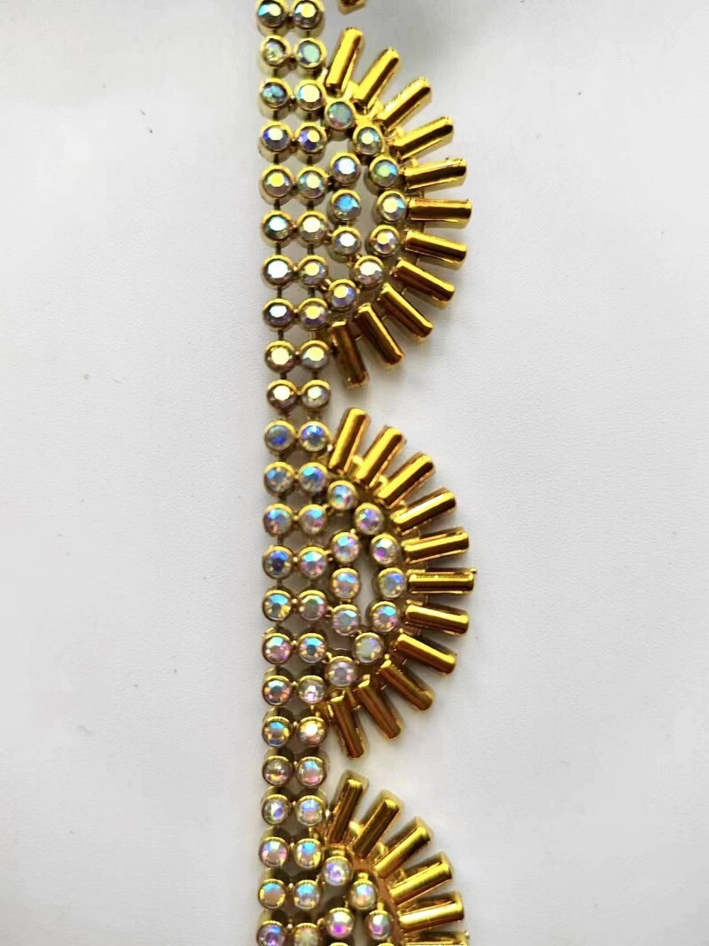 9M DIY Single Side Clothing Accessories Plastic Mesh Rhinestones Trimming Craft