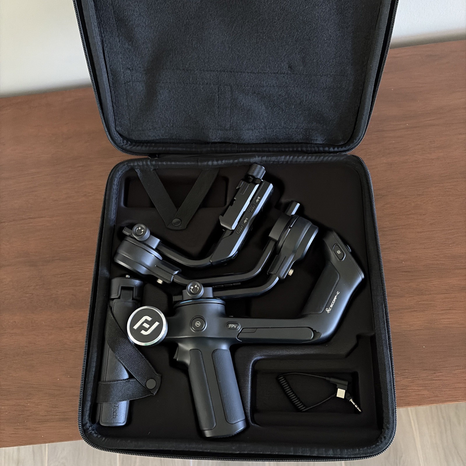 FeiyuTech SCORP C 3-Axis Gimbal Stabilizer. PARTS ONLY. Untested Missing Parts.