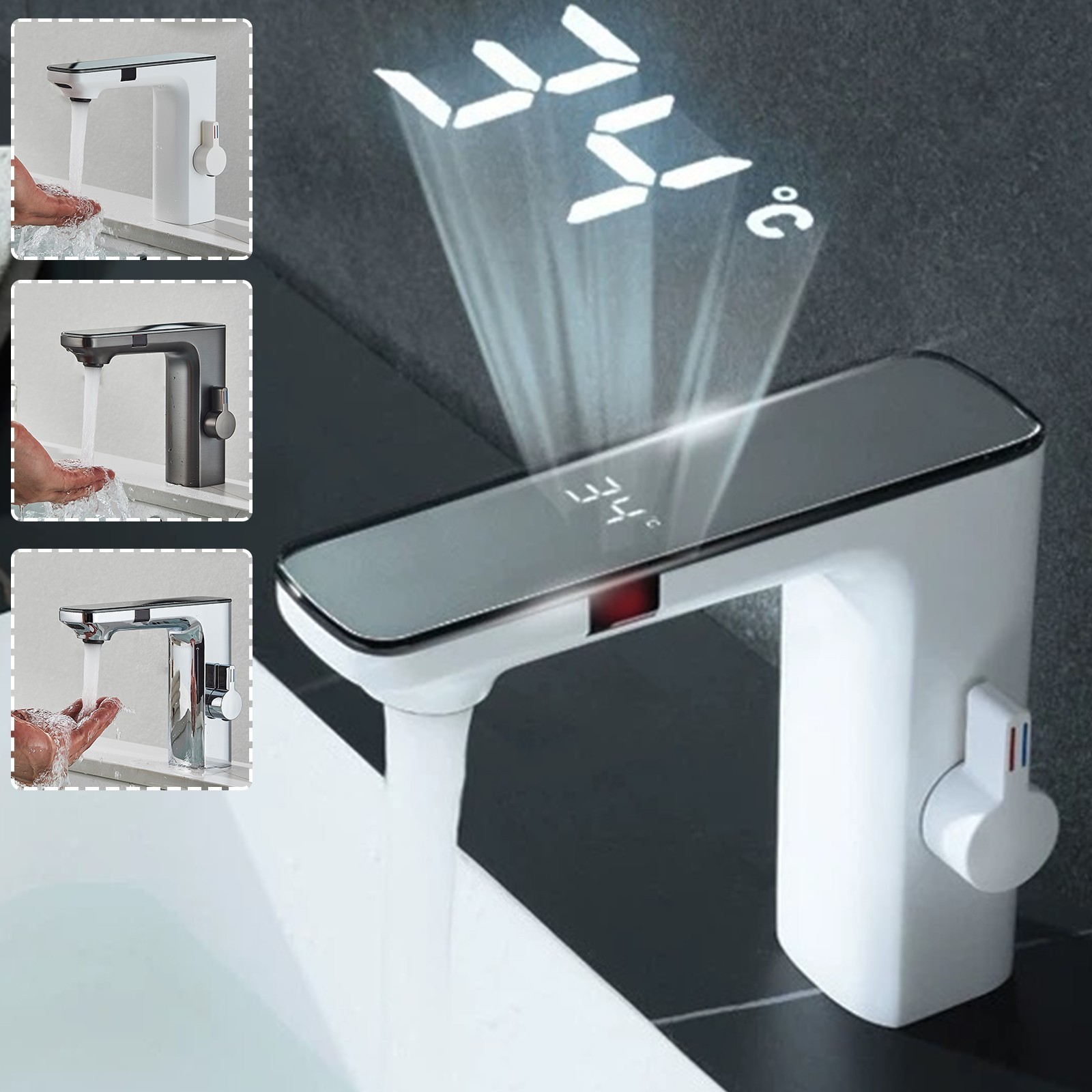 Touchless Bathroom Sink Faucet Automatic Motion Sensor Vanity Faucet Single Hole