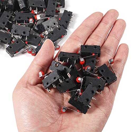 50PCS Micro Limit Switch Normally Open and Close Limit Switch KW12-3 with Balls
