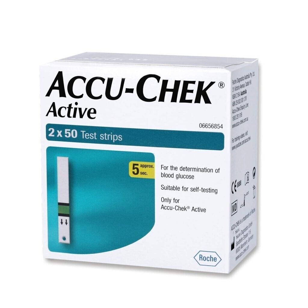 Accu-Chek Active 600 strips Pack of 6 X 100 Strips Long Expiry Free Delivery