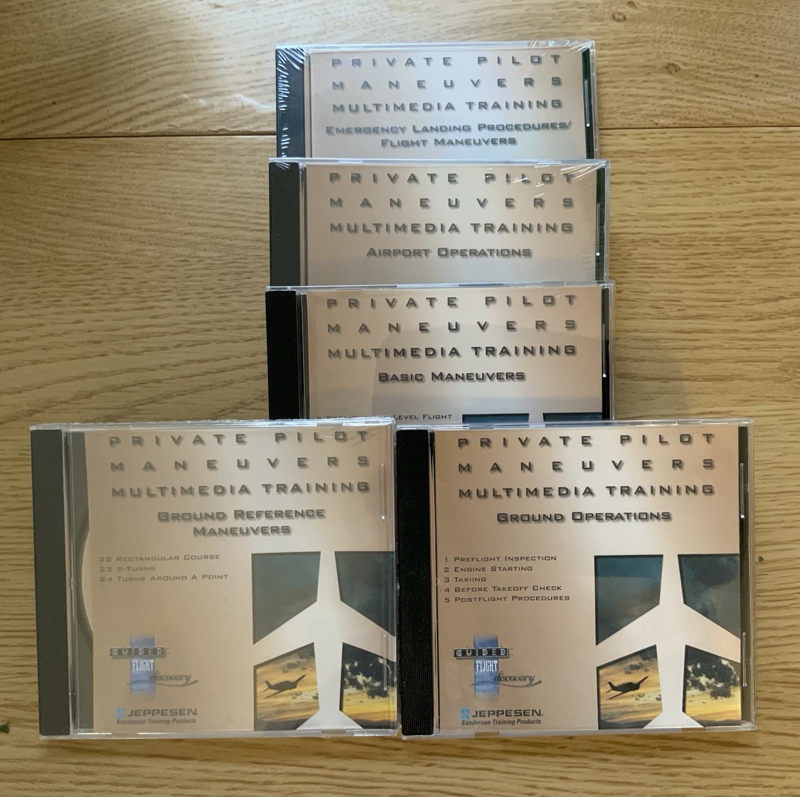 JEPPESEN Private Pilot MANEUVERS 5-CD Set Multimedia Training Software *AVIATION