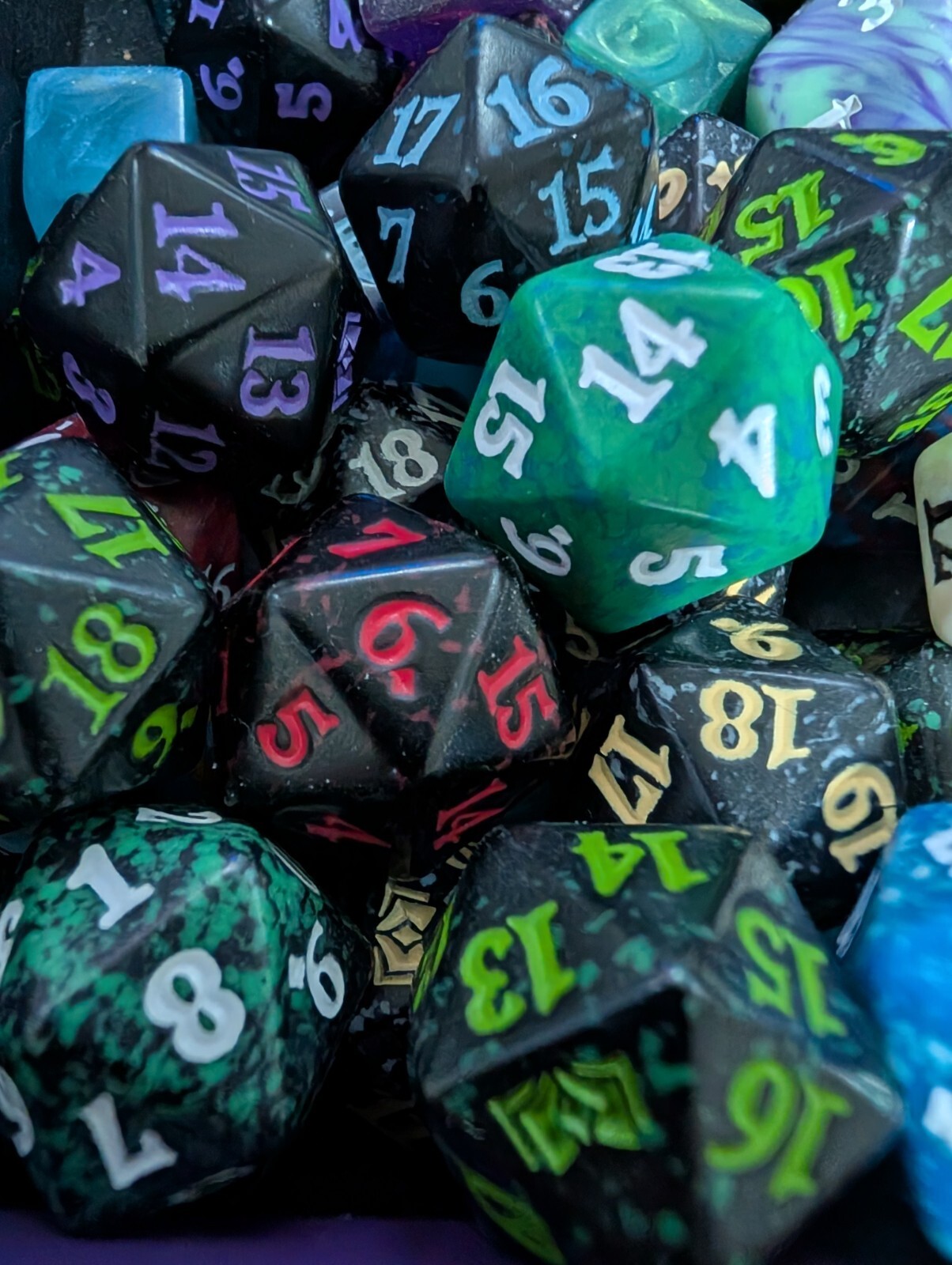 D20 - Set Of 5 D20 Dice - MTG Spin Down