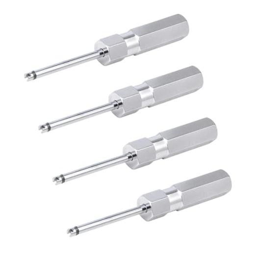 HUIKANGSHENG 4pcs Screwdriver Valve Stem Core Remover, Compatible With