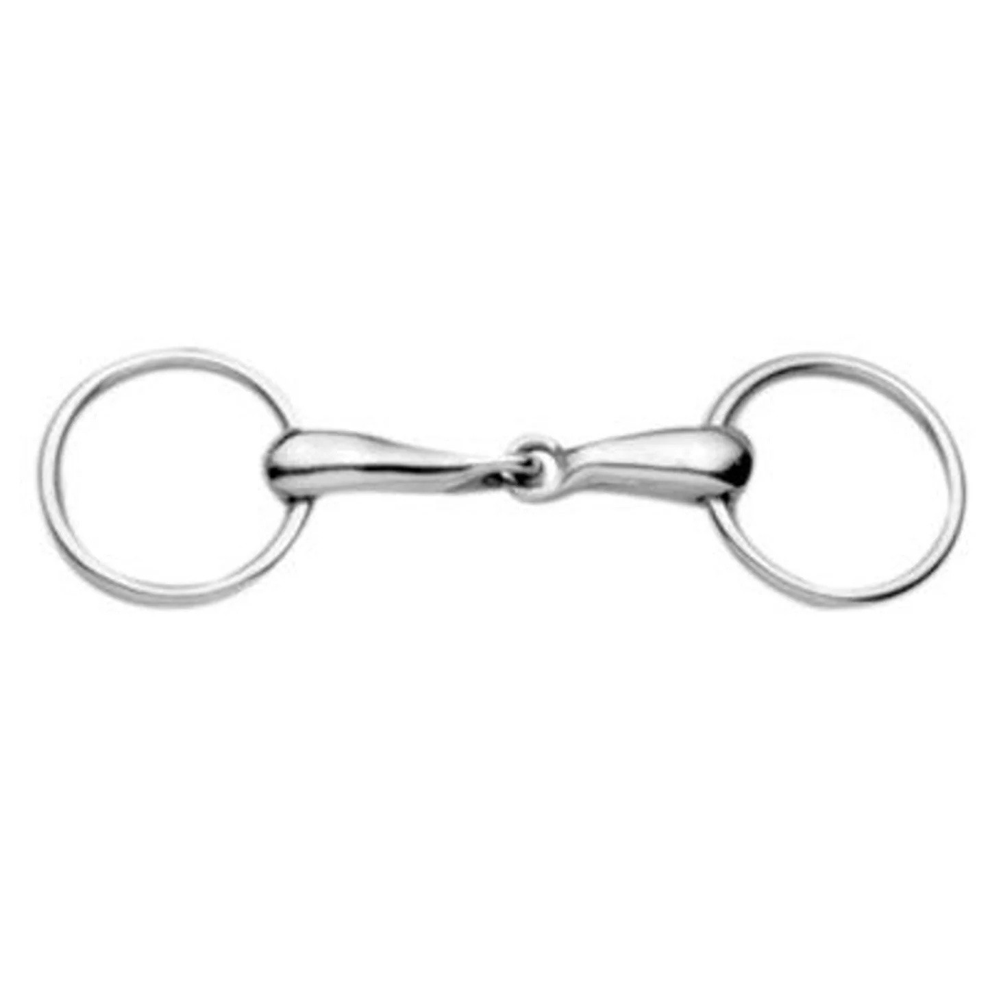 (2) Korsteel Hollow Mouth Loose Ring Single-Jointed Snaffle Bits 4.5” & 5”